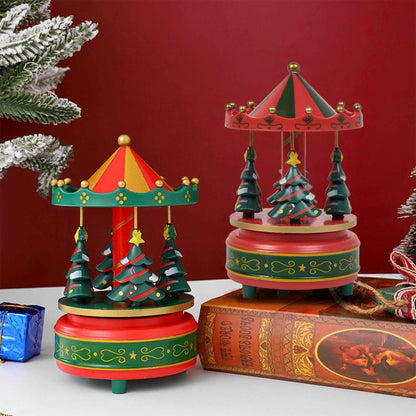 Ownkoti Christmas Tree Carousel Music Box Decor - image 0