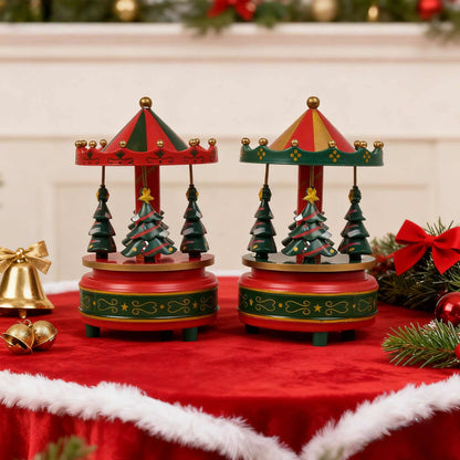 Ownkoti Christmas Tree Carousel Music Box Decor - image 1