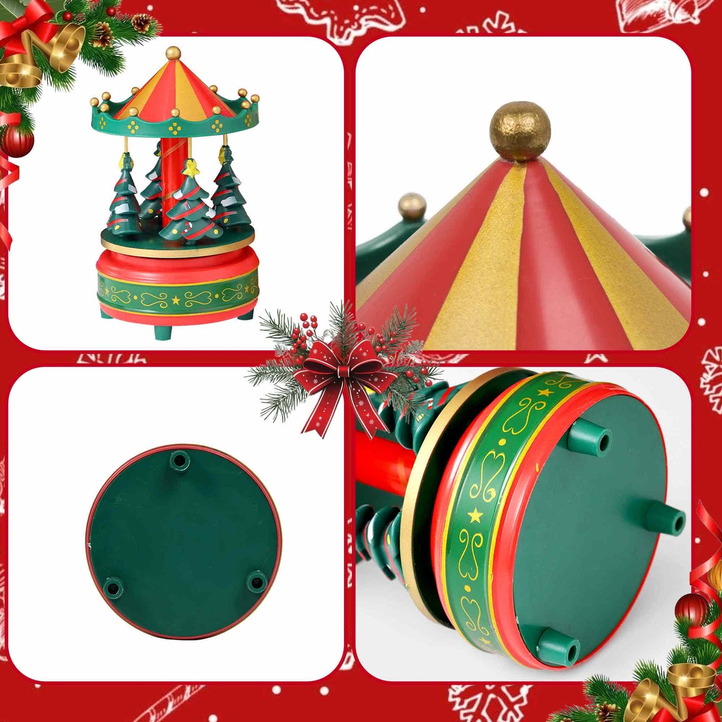 Ownkoti Christmas Tree Carousel Music Box Decor - image 7