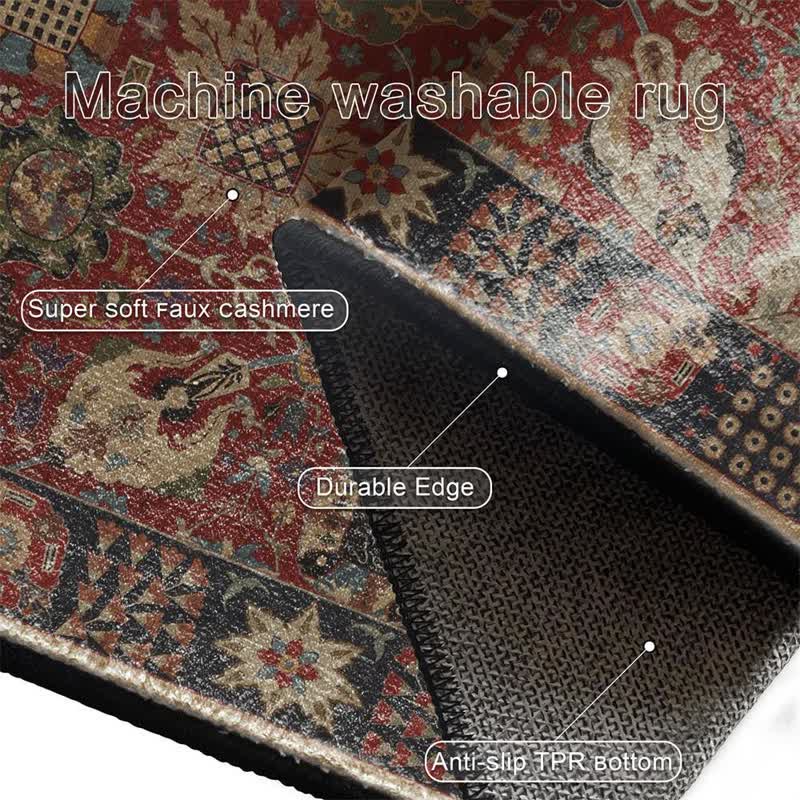 Ownkoti Vintage Persian Rectangle Washable Area Rug - image 6