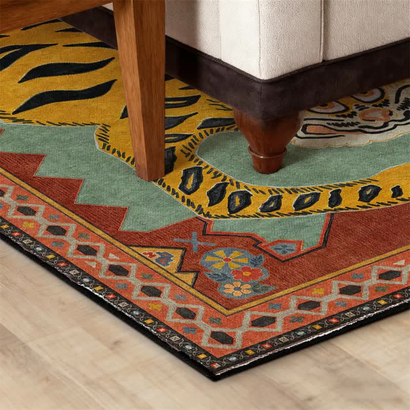 Ownkoti Tibetan Tiger Foladable Rectangle Area Rug - image 3
