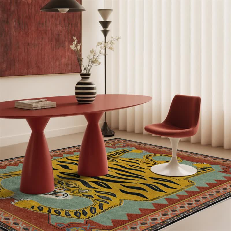 Ownkoti Tibetan Tiger Foladable Rectangle Area Rug - image 2