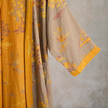 Ownkoti Landscape Jacquard Cotton Gauze Kimono Robe - image 2