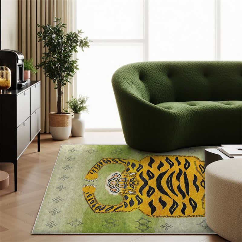 Ownkoti Ethnic Tibetan Tiger Rectangle Area Rug - image 9