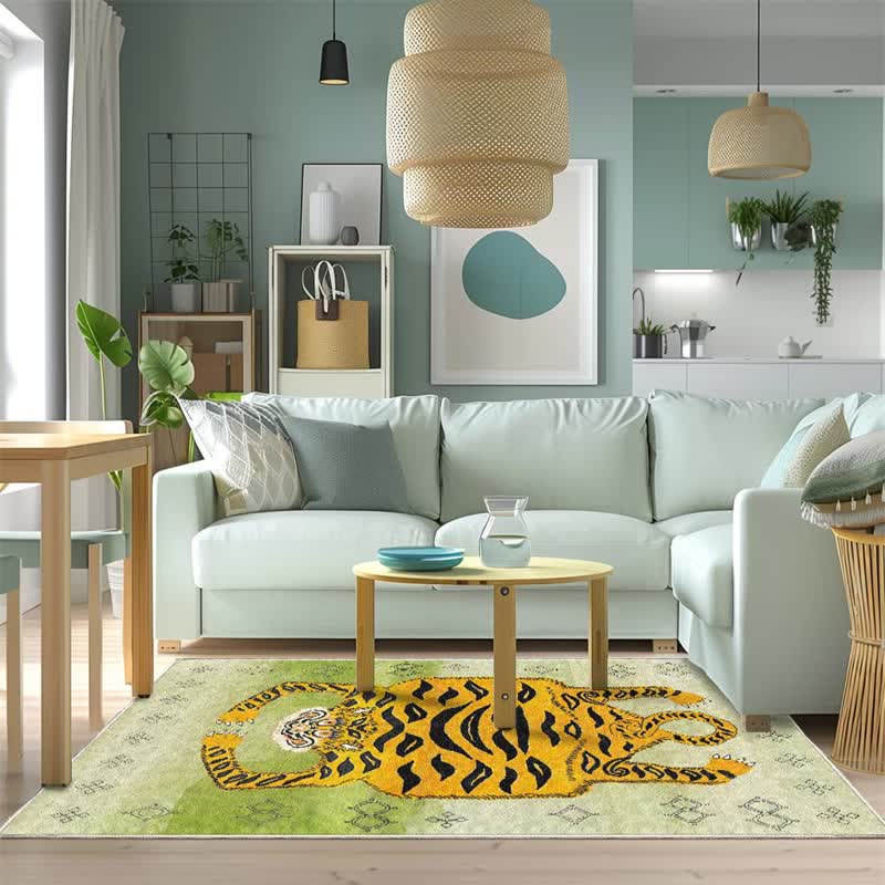 Ownkoti Ethnic Tibetan Tiger Rectangle Area Rug - image 7