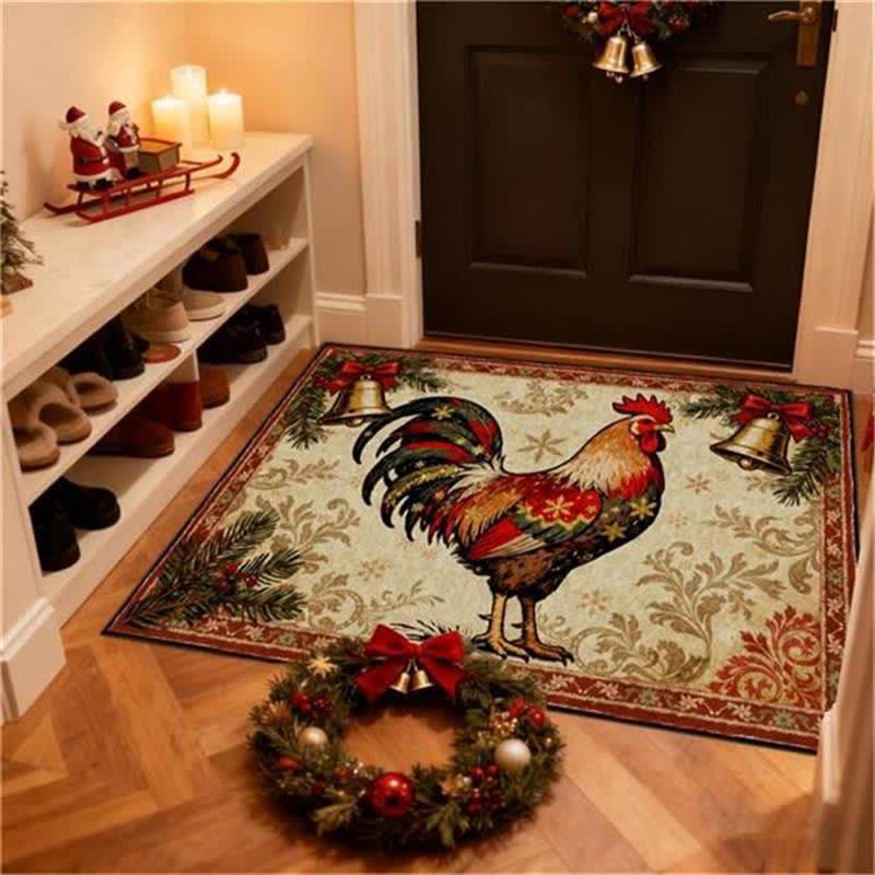 Ownkoti Rustic Farmhouse Rooster Rectangle Area Rug - image 3