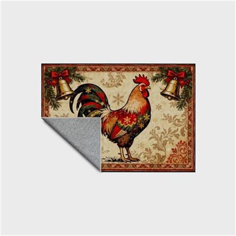 Ownkoti Rustic Farmhouse Rooster Rectangle Area Rug - image 4