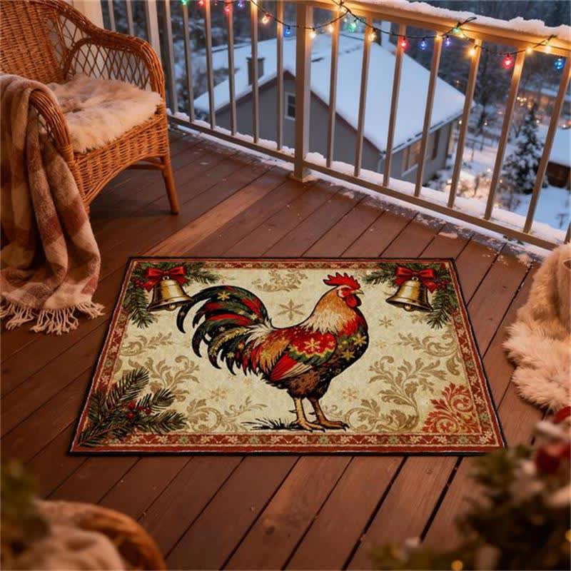 Ownkoti Rustic Farmhouse Rooster Rectangle Area Rug - image 2