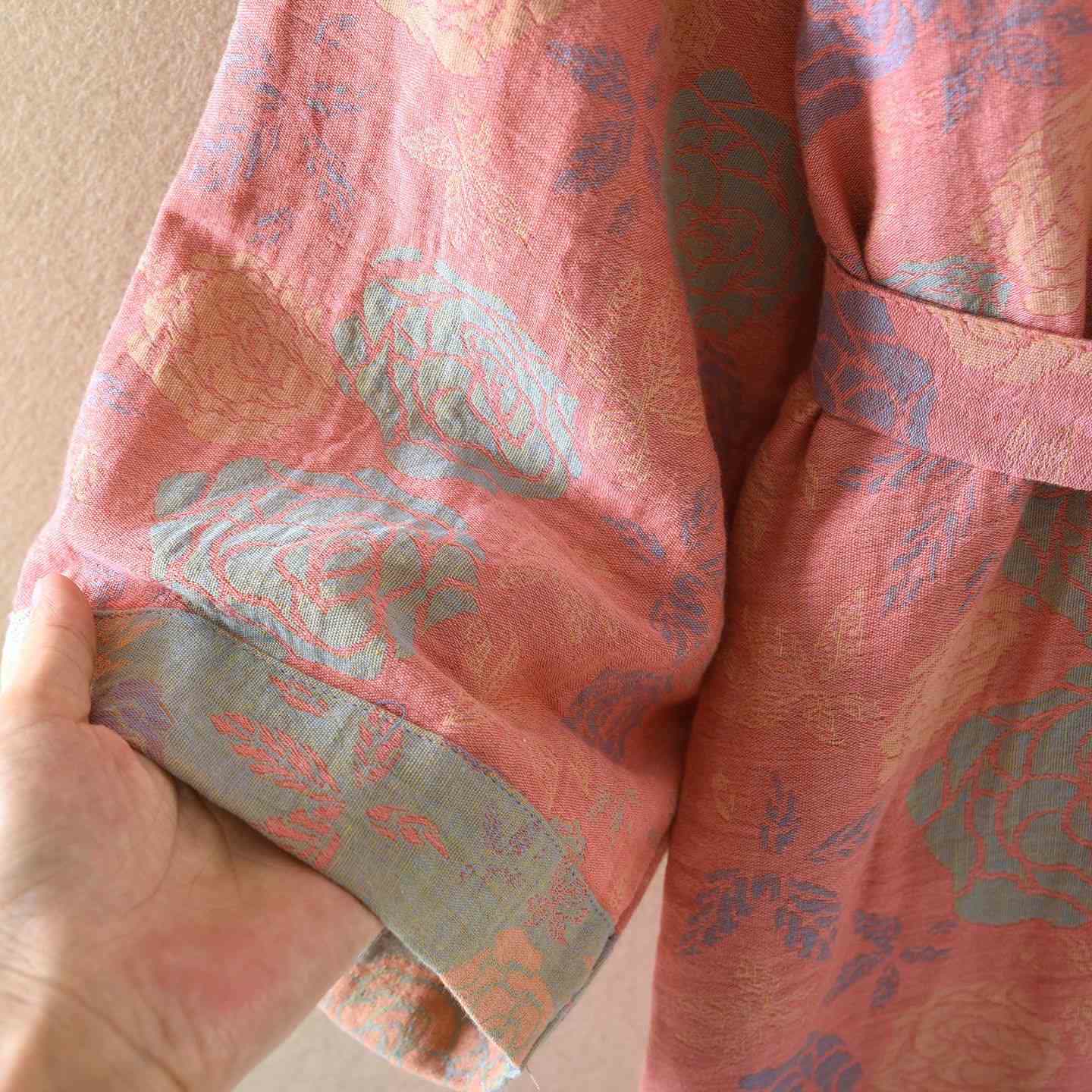 Ownkoti Romantic Rose Cotton Gauze Kimono Robe - image 7