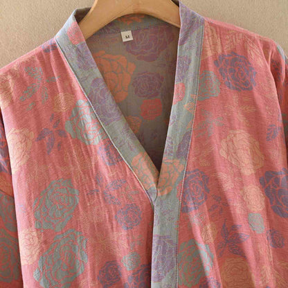 Ownkoti Romantic Rose Cotton Gauze Kimono Robe - image 9