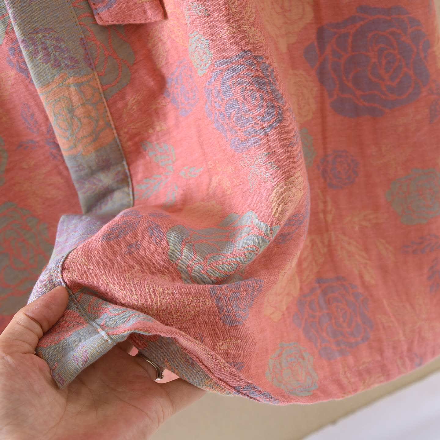 Ownkoti Romantic Rose Cotton Gauze Kimono Robe - image 4