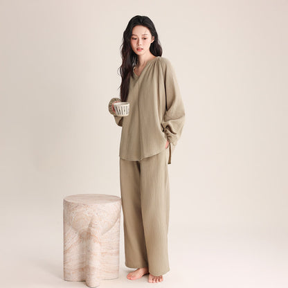 Ownkoti Minimalist V-neck Cotton Loungewear Set - image 9