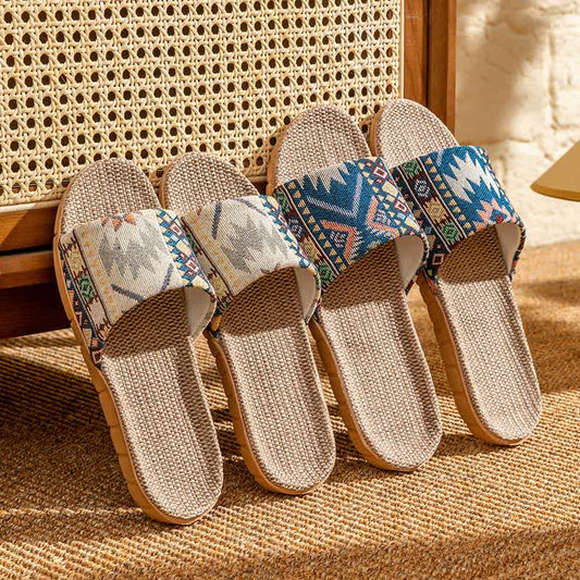 Ownkoti Ethnic Style Rattan House Slippers - image 0