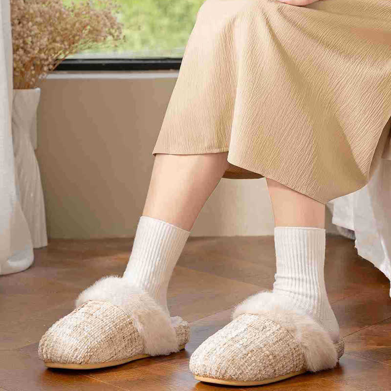 Ownkoti Closed-Toe Plush Warm Slippers - image 2