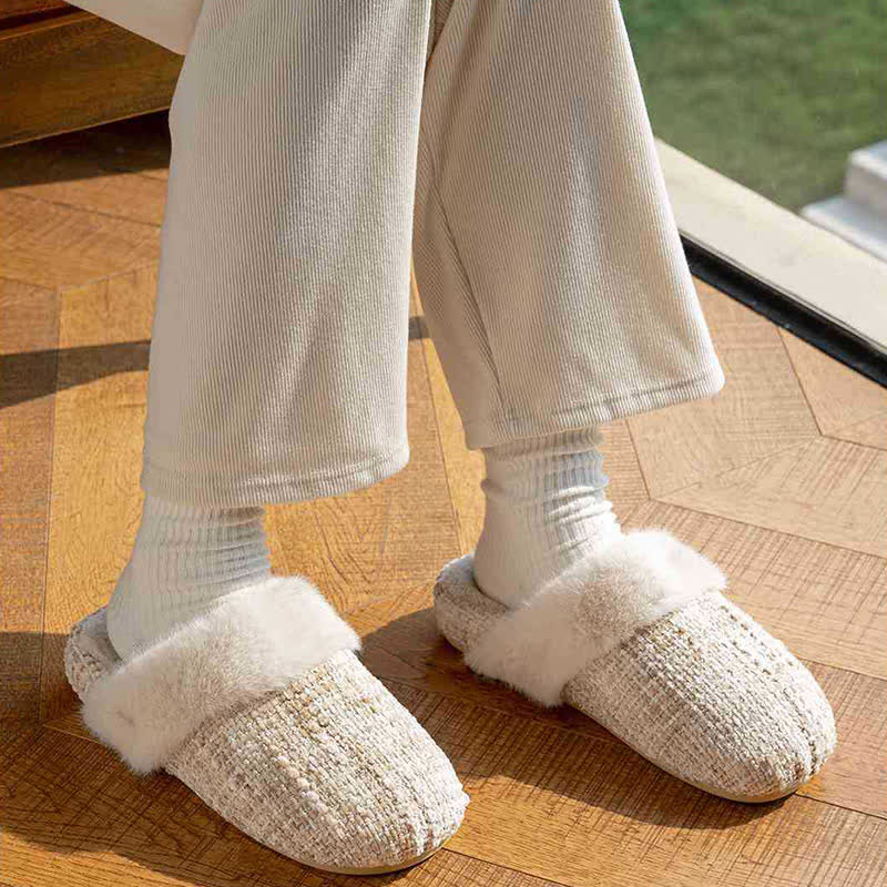 Ownkoti Closed-Toe Plush Warm Slippers - image 1