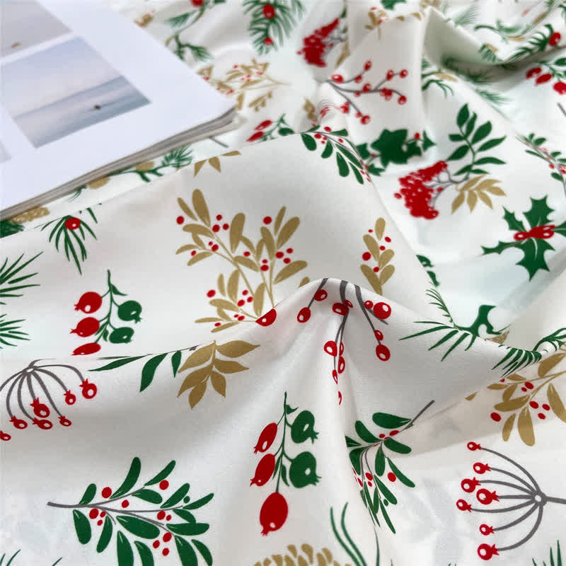 Ownkoti Christmas Festive Botanical Sheet Set - image 6