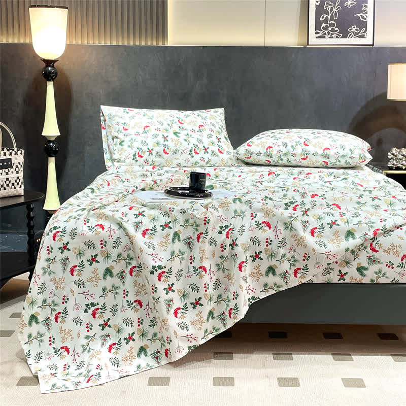 Ownkoti Christmas Festive Botanical Sheet Set - King - image 0