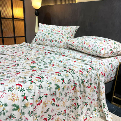 Ownkoti Christmas Festive Botanical Sheet Set - image 1