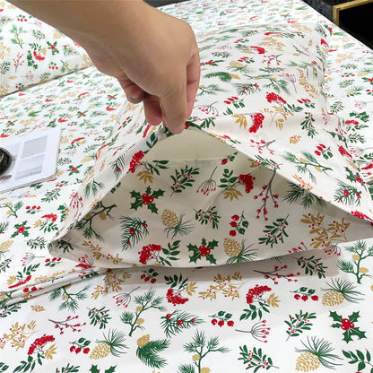 Ownkoti Christmas Festive Botanical Sheet Set - image 4