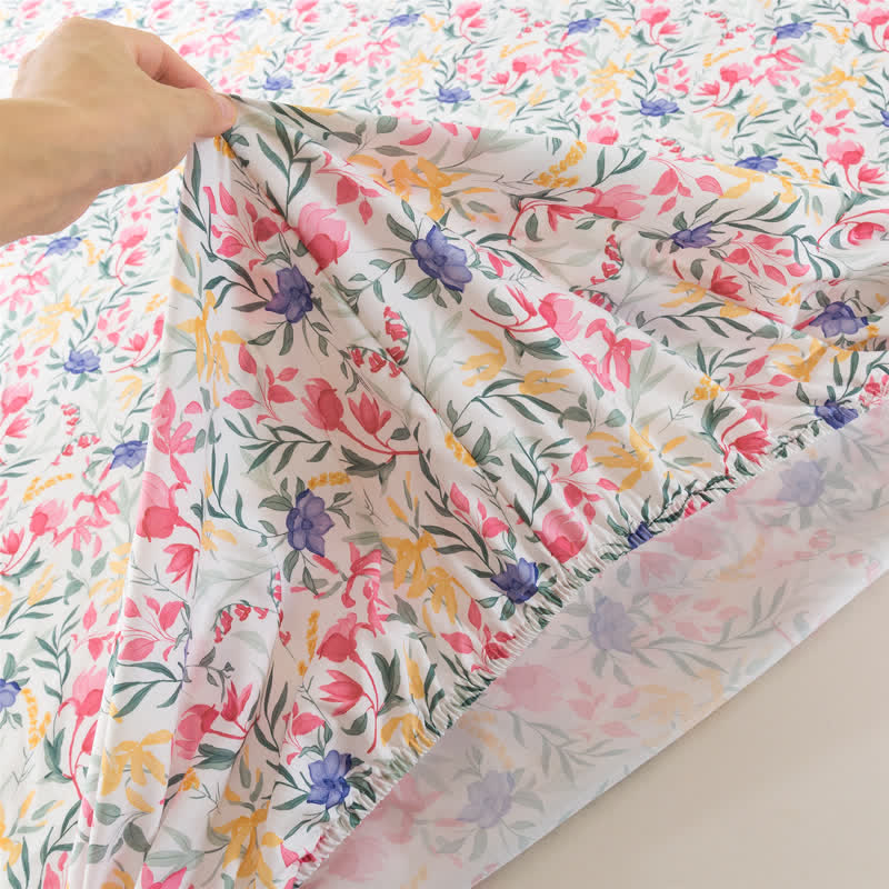 Ownkoti Watercolor Meadow Floral Sheet Set - image 4