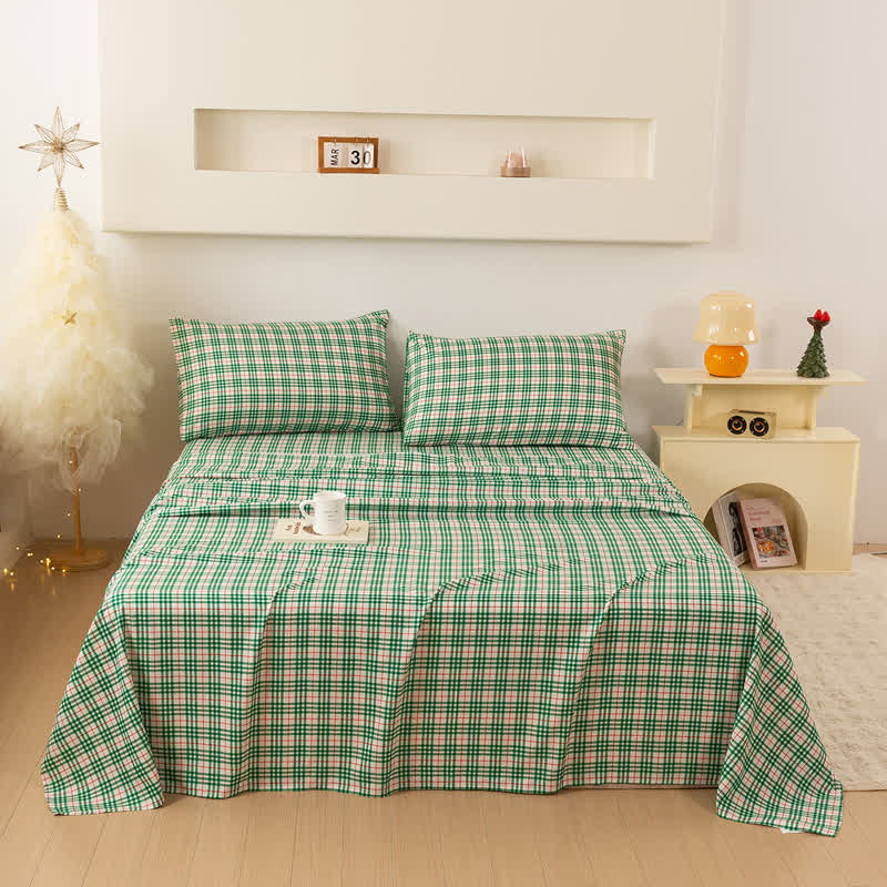 Ownkoti Classic Christmas Gingham Sheet Set - King - image 0
