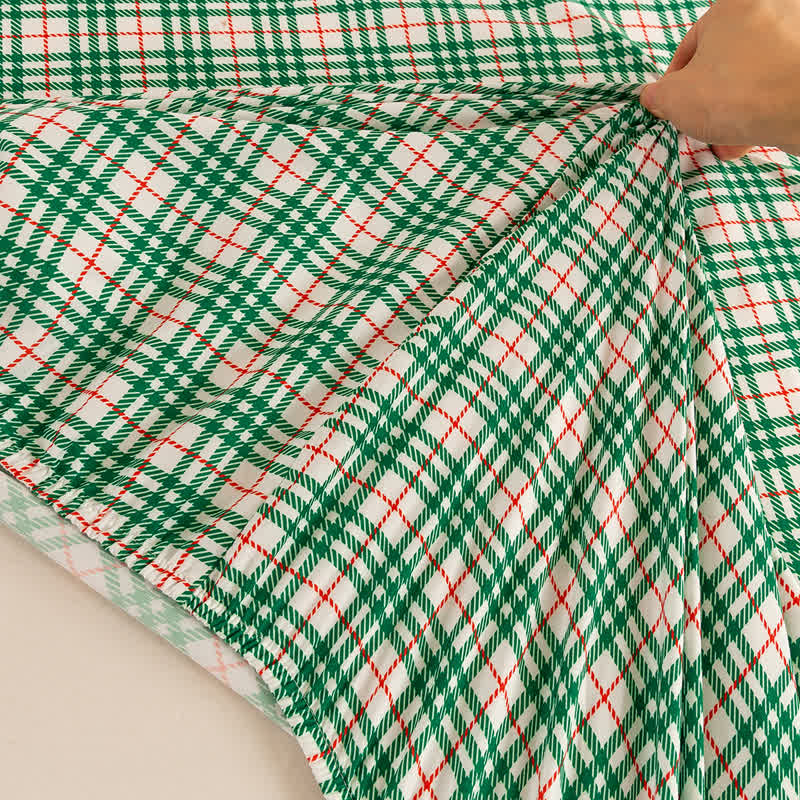 Ownkoti Classic Christmas Gingham Sheet Set - image 5