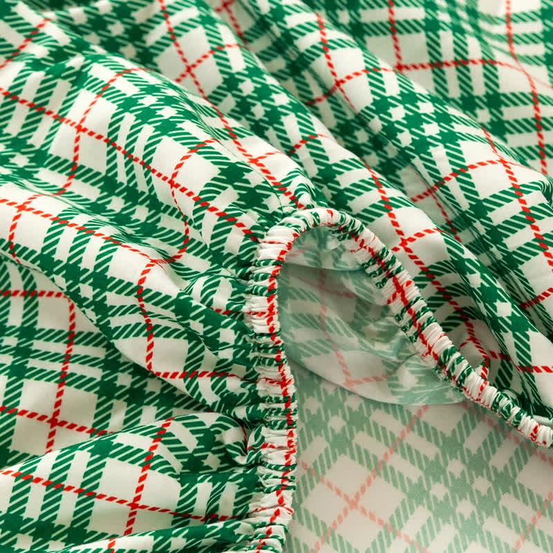 Ownkoti Classic Christmas Gingham Sheet Set - image 4