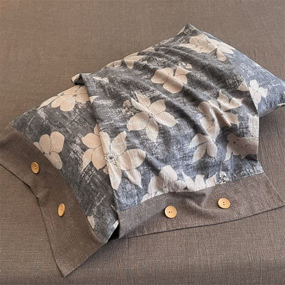 Ownkoti Lily Linen Button Bedding Set (4PCS)  - image 3