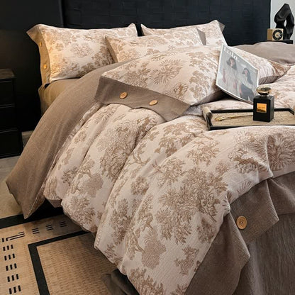 Ownkoti Vintage Tree Linen Button Bedding Set (4PCS)  - image 2