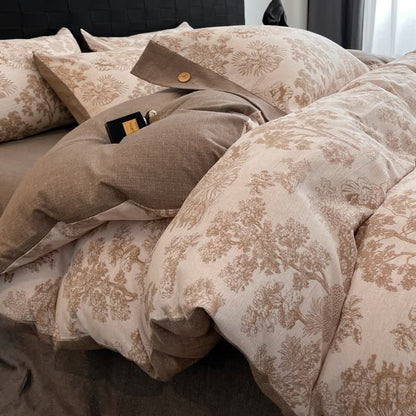 Ownkoti Vintage Tree Linen Button Bedding Set (4PCS)  - image 3