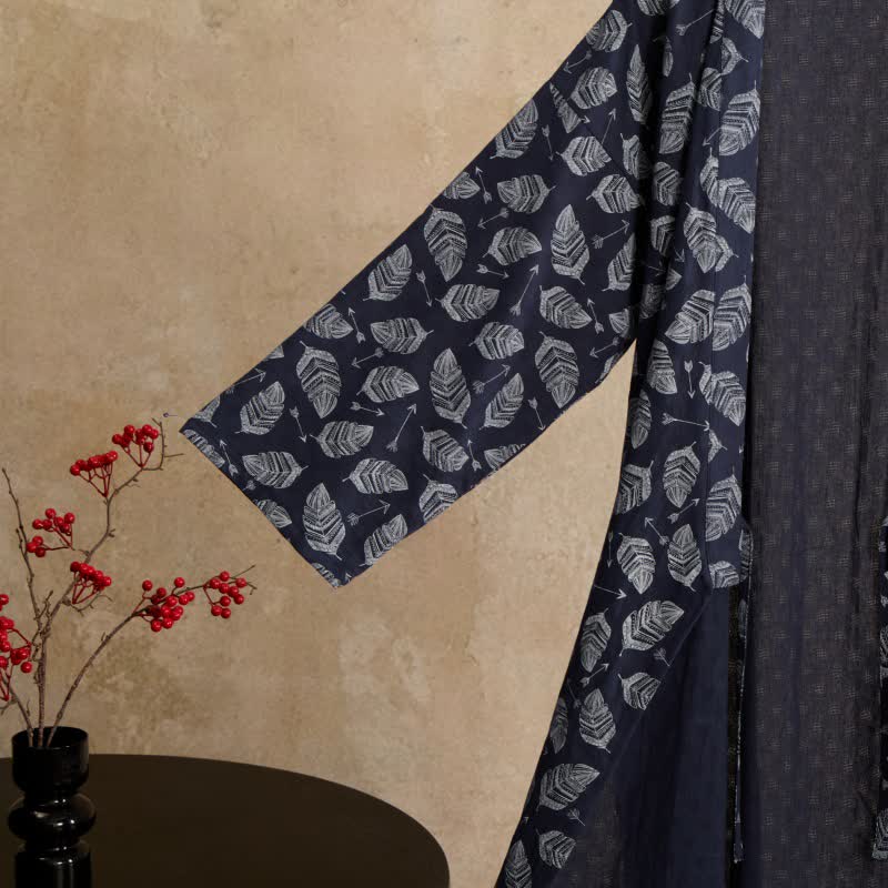 Ownkoti Leaf Arrow Cotton Kimono Robe - image 5