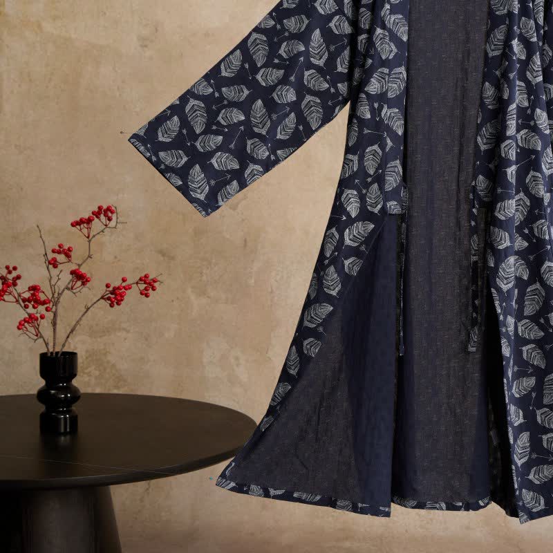 Ownkoti Leaf Arrow Cotton Kimono Robe - image 3