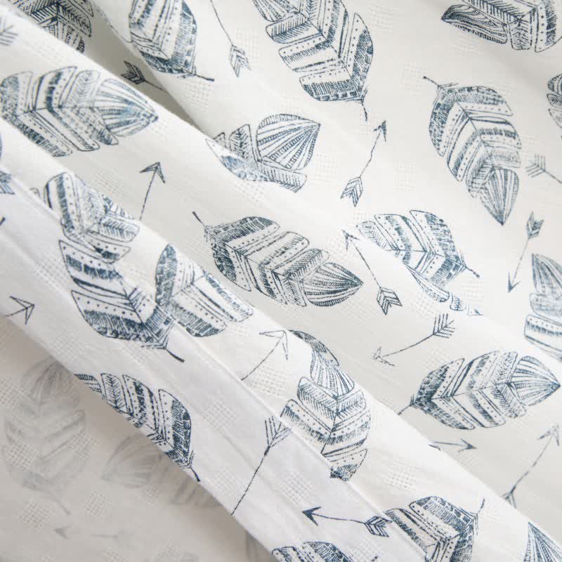 Ownkoti Leaf Arrow Cotton Kimono Robe - image 12