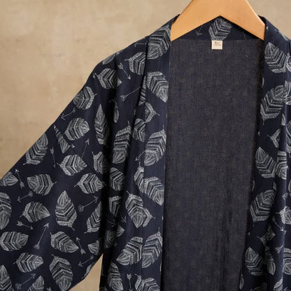 Ownkoti Leaf Arrow Cotton Kimono Robe - image 2