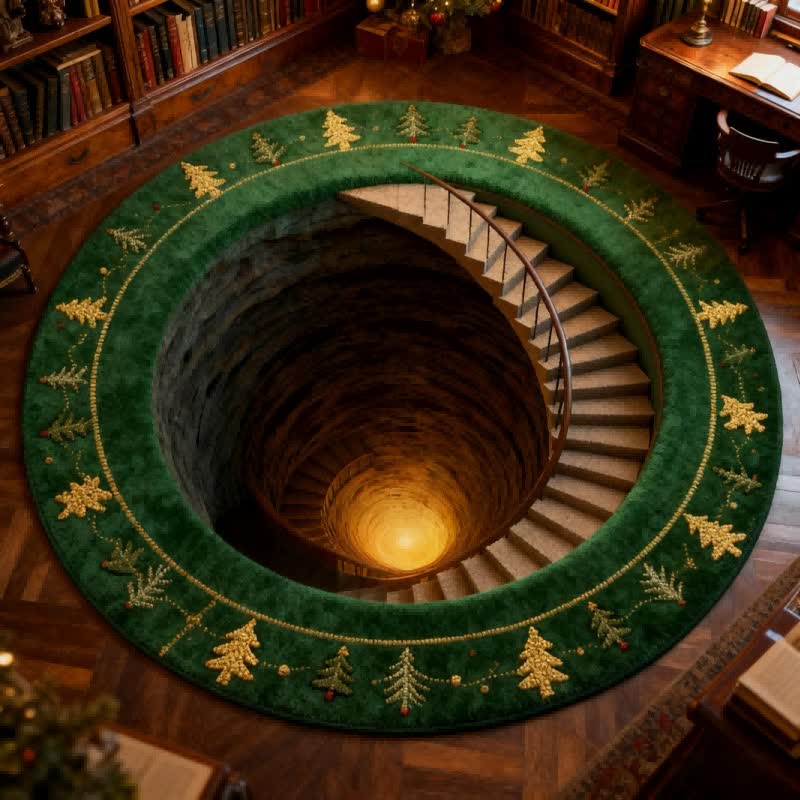 Ownkoti Christmas 3D Staircase Illusion Rug - image 2