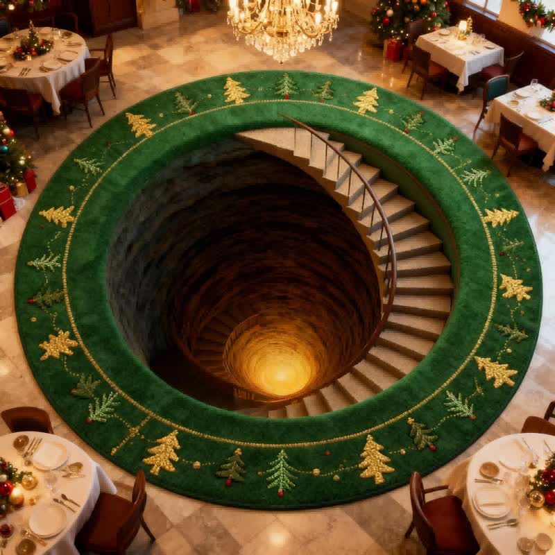 Ownkoti Christmas 3D Staircase Illusion Rug - image 1