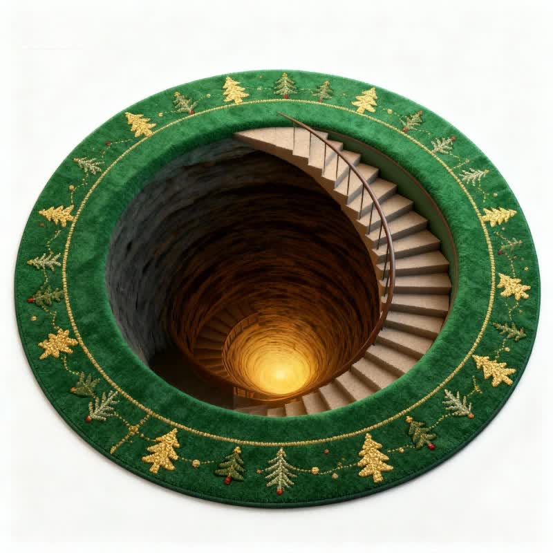 Ownkoti Christmas 3D Staircase Illusion Rug - image 3