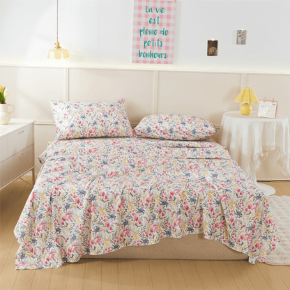 Ownkoti Watercolor Meadow Floral Sheet Set - King - image 0
