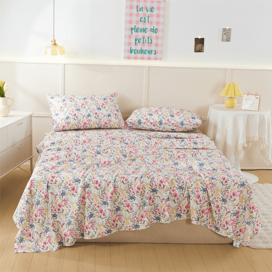 Ownkoti Watercolor Meadow Floral Sheet Set - King - image 0