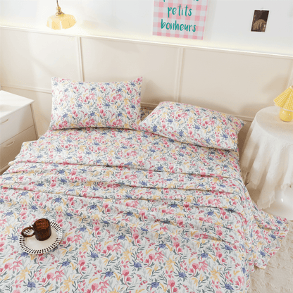 Ownkoti Watercolor Meadow Floral Sheet Set - image 1