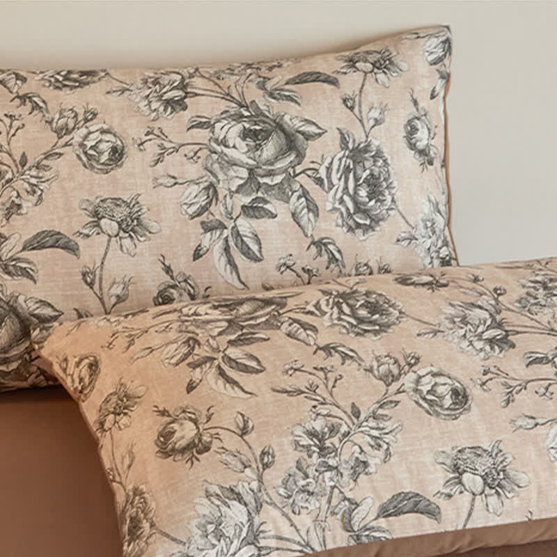 Ownkoti Rose Brushed Cotton Vintage Rose Bedding Set - image 6