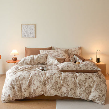 Ownkoti Floral Leaf Brushed Cotton Bedding Set - image 1