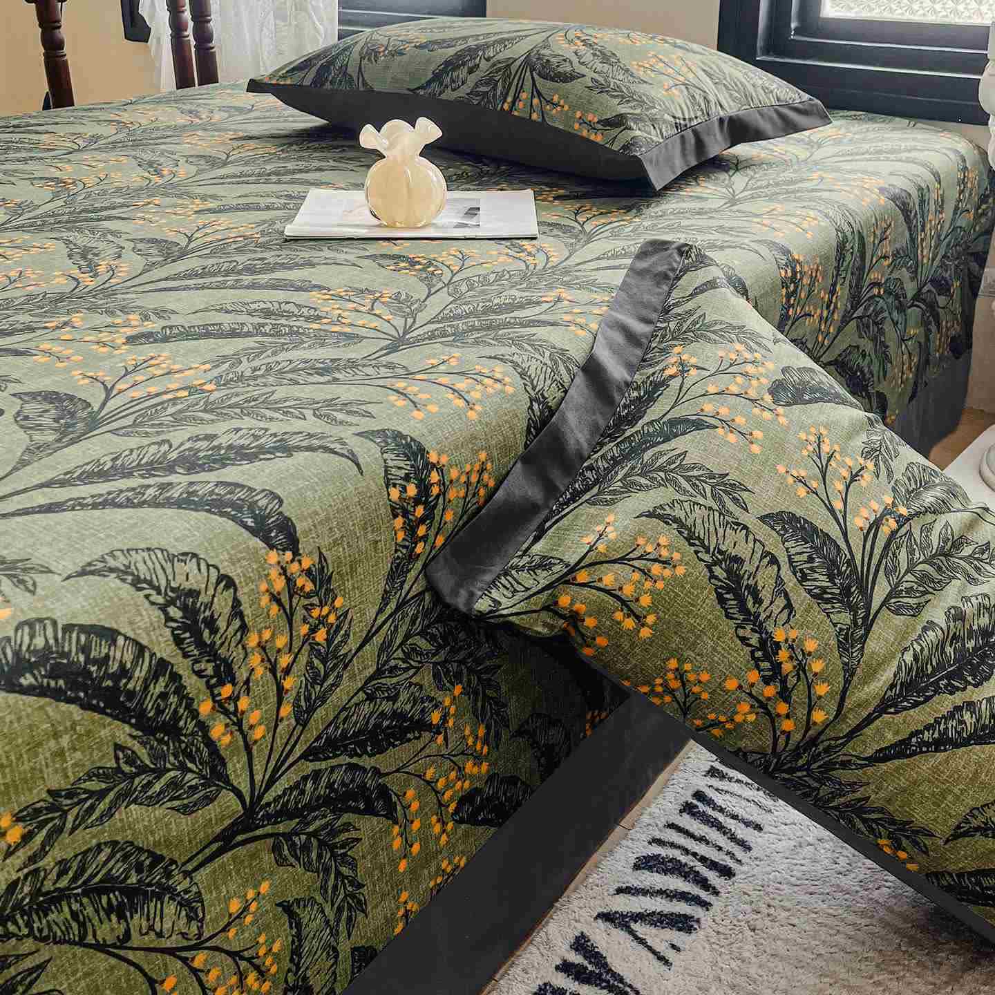 Ownkoti Botanical Berry Brushed Cotton Sheet Bedspread - image 3