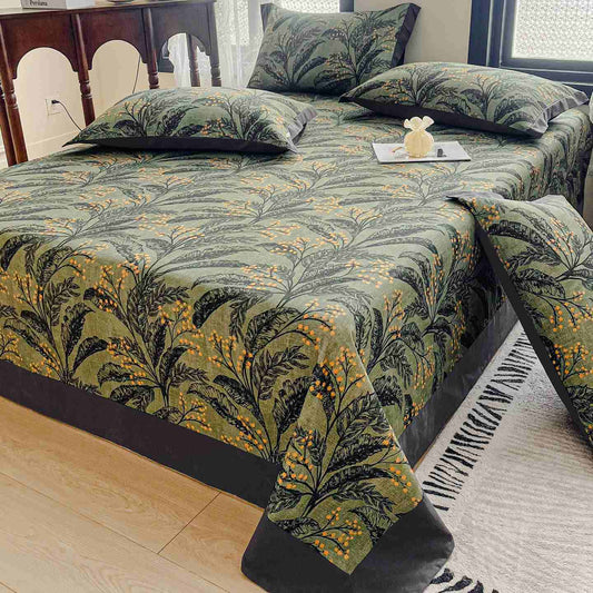 Ownkoti Botanical Berry Brushed Cotton Sheet Bedspread - 2PCS Pillowcases - 19" x 29" - image 0