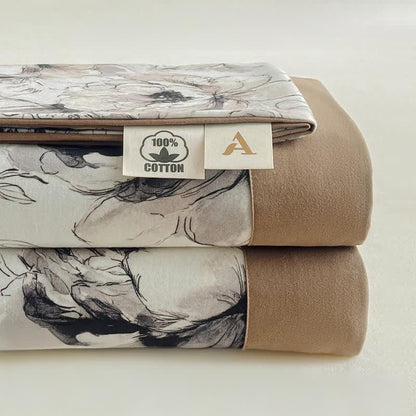 Ownkoti Elegant Peony Brushed Cotton Sheet Bedspread - image 1