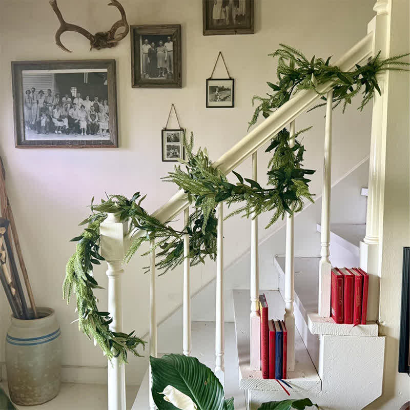 Ownkoti PE Faux Greenery Olive Branch Christmas Garland - image 2