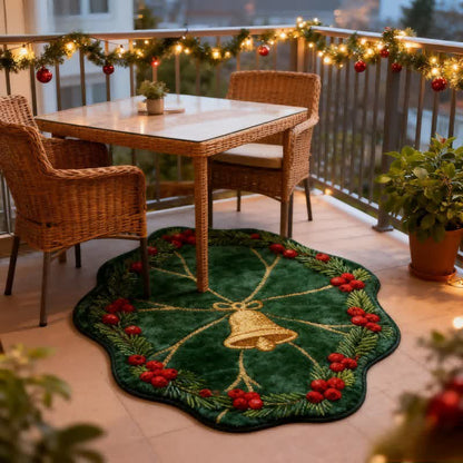 Ownkoti Lotus Leaf–Shaped Christmas Bell Rug - image 2