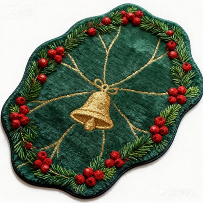 Ownkoti Lotus Leaf–Shaped Christmas Bell Rug - image 3