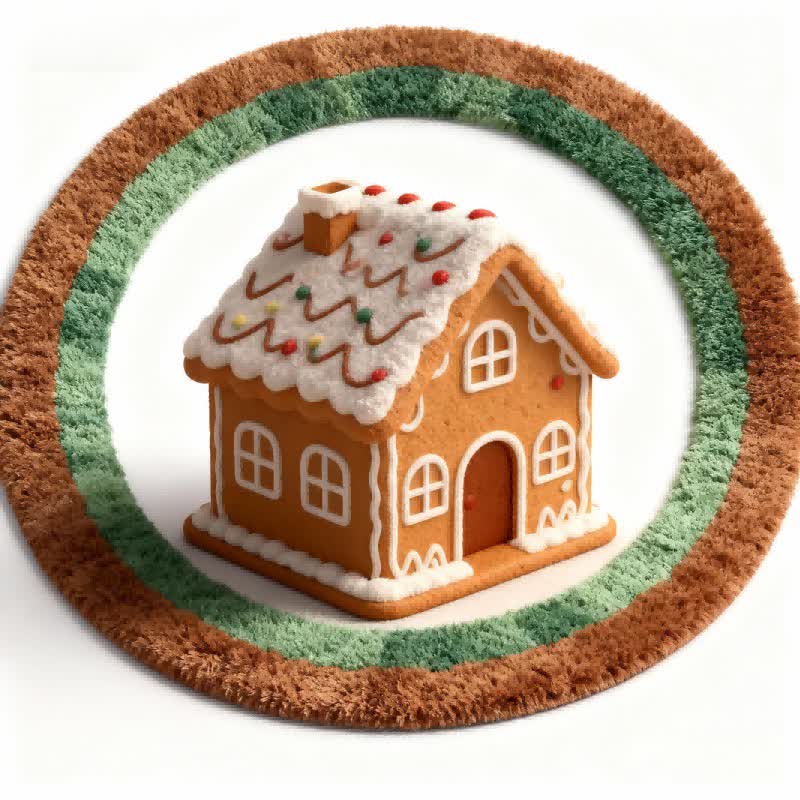 Ownkoti Charming Little House Round Rug - image 2