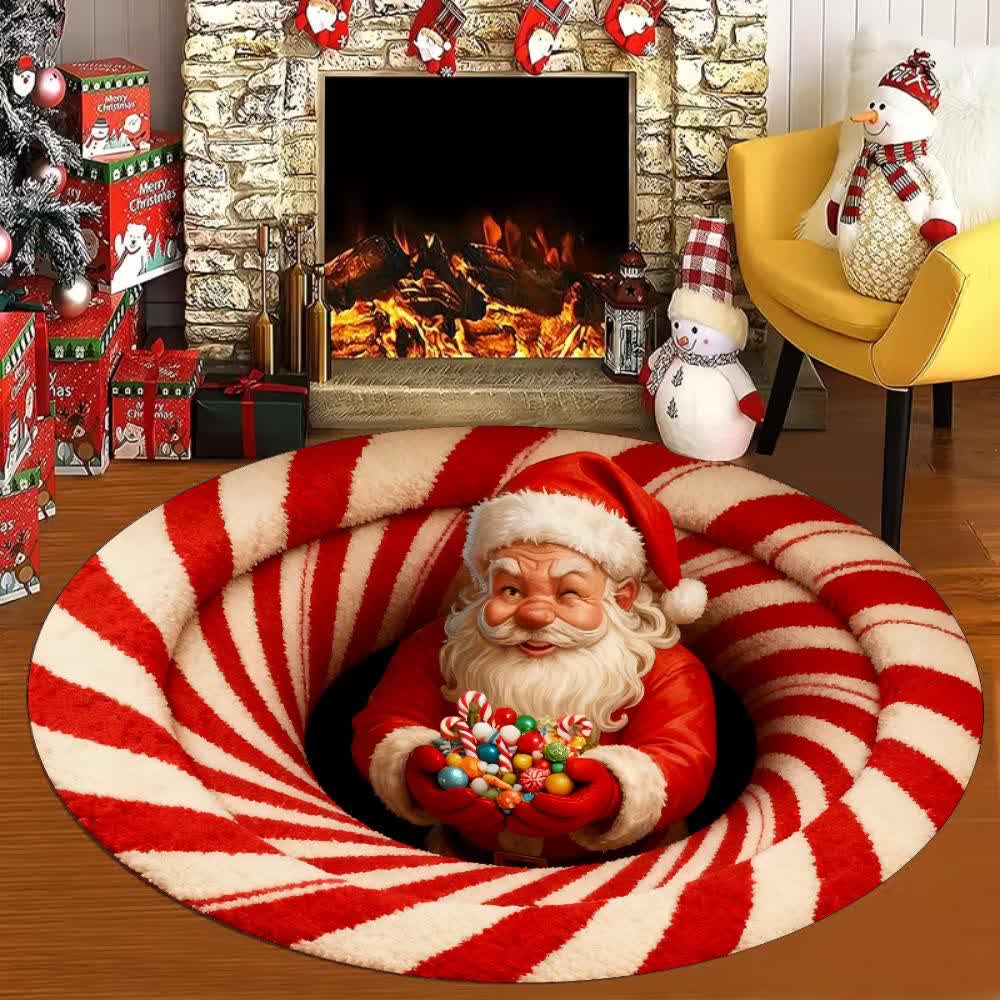 Ownkoti Christmas Theme Santa 3D Effect Rug - E - 63" - image 0